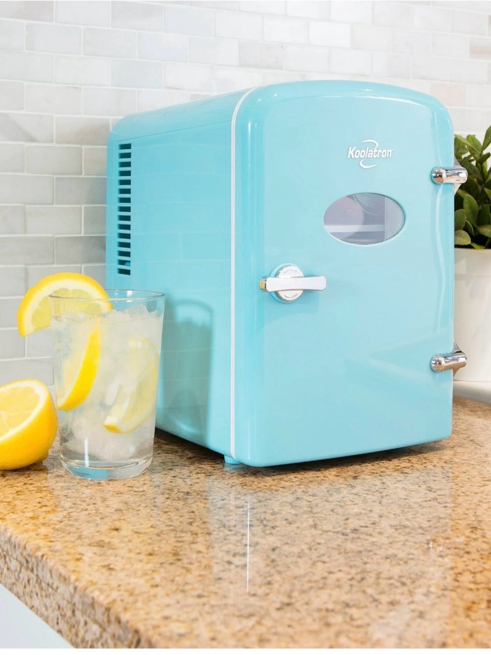 Mini Fridge - Aqua Blue Portable Cooler